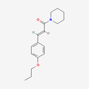 molecular formula C17H23NO2 B3757059 1-[3-(4-propoxyphenyl)acryloyl]piperidine 