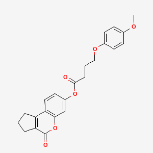 (4-oxo-2,3-dihydro-1H-cyclopenta[c]chromen-7-yl) 4-(4-methoxyphenoxy)butanoate