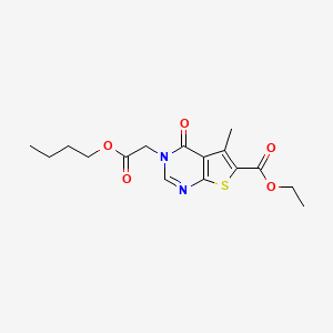 ethyl 3-(2-butoxy-2-oxoethyl)-5-methyl-4-oxo-3,4-dihydrothieno[2,3-d]pyrimidine-6-carboxylate