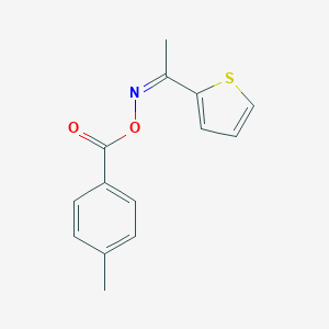 molecular formula C14H13NO2S B375710 1-(2-thienyl)ethanone O-(4-methylbenzoyl)oxime 