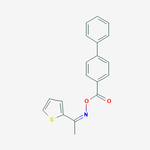 molecular formula C19H15NO2S B375711 1-(2-thienyl)ethanone O-([1,1'-biphenyl]-4-ylcarbonyl)oxime 