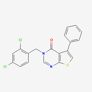 molecular formula C19H12Cl2N2OS B3757112 3-(2,4-dichlorobenzyl)-5-phenylthieno[2,3-d]pyrimidin-4(3H)-one 