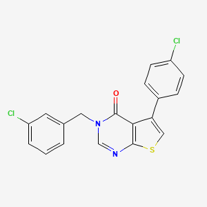 molecular formula C19H12Cl2N2OS B3757124 3-(3-chlorobenzyl)-5-(4-chlorophenyl)thieno[2,3-d]pyrimidin-4(3H)-one 