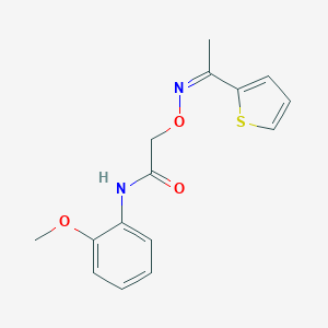 N-(2-methoxyphenyl)-2-({[1-(2-thienyl)ethylidene]amino}oxy)acetamide