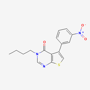 molecular formula C16H15N3O3S B3757133 3-Butyl-5-(3-nitrophenyl)thieno[2,3-d]pyrimidin-4-one 