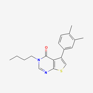 molecular formula C18H20N2OS B3757166 3-butyl-5-(3,4-dimethylphenyl)thieno[2,3-d]pyrimidin-4(3H)-one 