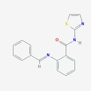 2-(benzylideneamino)-N-(1,3-thiazol-2-yl)benzamide