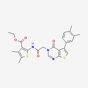 ethyl 2-({[5-(3,4-dimethylphenyl)-4-oxothieno[2,3-d]pyrimidin-3(4H)-yl]acetyl}amino)-4,5-dimethyl-3-thiophenecarboxylate