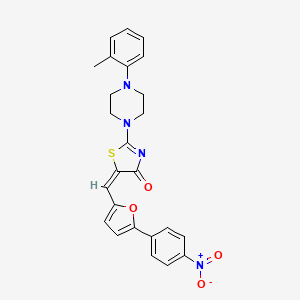 2-[4-(2-methylphenyl)-1-piperazinyl]-5-{[5-(4-nitrophenyl)-2-furyl]methylene}-1,3-thiazol-4(5H)-one