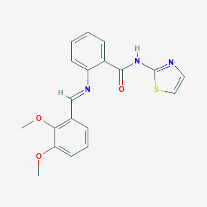 2-[(2,3-dimethoxybenzylidene)amino]-N-(1,3-thiazol-2-yl)benzamide