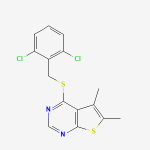 4-[(2,6-dichlorobenzyl)thio]-5,6-dimethylthieno[2,3-d]pyrimidine