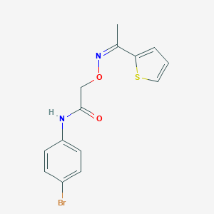 molecular formula C14H13BrN2O2S B375722 N-(4-bromophenyl)-2-({[1-(2-thienyl)ethylidene]amino}oxy)acetamide 