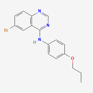 molecular formula C17H16BrN3O B3757230 6-bromo-N-(4-propoxyphenyl)quinazolin-4-amine 