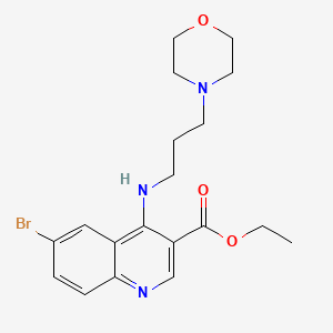 Ethyl 6-bromo-4-{[3-(morpholin-4-yl)propyl]amino}quinoline-3-carboxylate