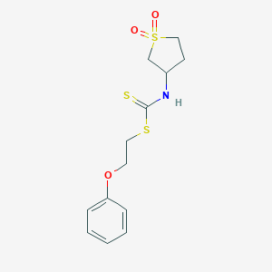 molecular formula C13H17NO3S3 B375726 2-Phenoxyethyl (1,1-dioxidotetrahydrothiophen-3-yl)carbamodithioate CAS No. 312614-24-7
