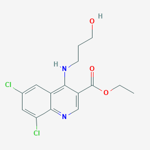 Ethyl 6,8-dichloro-4-[(3-hydroxypropyl)amino]quinoline-3-carboxylate