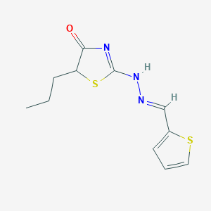 5-propyl-2-[(2E)-2-(thiophen-2-ylmethylidene)hydrazinyl]-1,3-thiazol-4-one