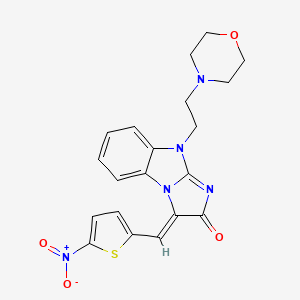 molecular formula C20H19N5O4S B3757296 9-[2-(4-morpholinyl)ethyl]-3-[(5-nitro-2-thienyl)methylene]-3H-imidazo[1,2-a]benzimidazol-2(9H)-one 