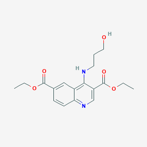 3,6-DIETHYL 4-[(3-HYDROXYPROPYL)AMINO]QUINOLINE-3,6-DICARBOXYLATE