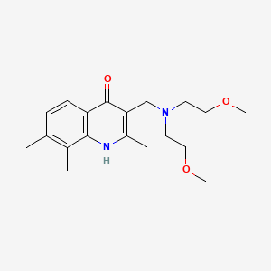 3-[[bis(2-methoxyethyl)amino]methyl]-2,7,8-trimethyl-1H-quinolin-4-one