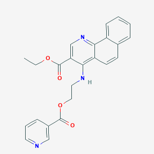 2-{[3-(ETHOXYCARBONYL)BENZO[H]QUINOLIN-4-YL]AMINO}ETHYL PYRIDINE-3-CARBOXYLATE