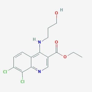 Ethyl 7,8-dichloro-4-[(3-hydroxypropyl)amino]quinoline-3-carboxylate