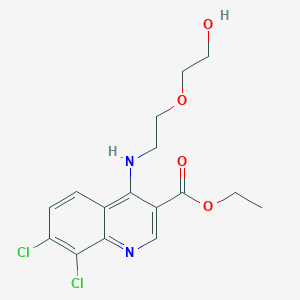 Ethyl 7,8-dichloro-4-[2-(2-hydroxyethoxy)ethylamino]quinoline-3-carboxylate