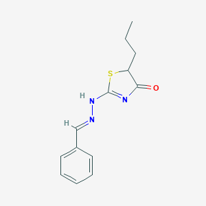 molecular formula C13H15N3OS B375734 2-[(2E)-2-benzylidenehydrazinyl]-5-propyl-1,3-thiazol-4-one 