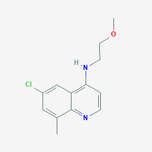 6-chloro-N-(2-methoxyethyl)-8-methyl-4-quinolinamine