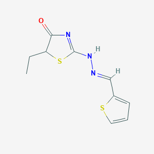 5-ethyl-2-[(2E)-2-(thiophen-2-ylmethylidene)hydrazinyl]-1,3-thiazol-4-one