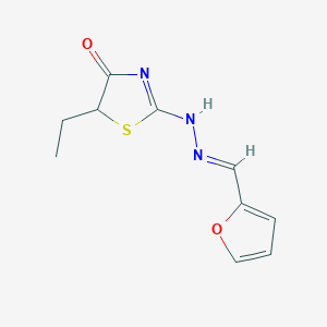 5-ethyl-2-[(2E)-2-(furan-2-ylmethylidene)hydrazinyl]-1,3-thiazol-4-one