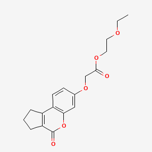 2-ethoxyethyl 2-[(4-oxo-2,3-dihydro-1H-cyclopenta[c]chromen-7-yl)oxy]acetate