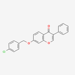 molecular formula C22H15ClO3 B3757371 7-[(4-chlorobenzyl)oxy]-3-phenyl-4H-chromen-4-one 