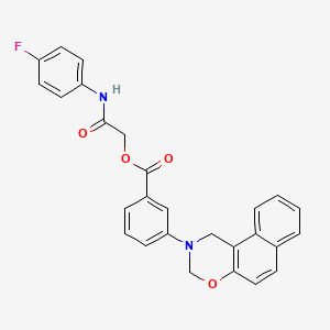 2-((4-fluorophenyl)amino)-2-oxoethyl 3-(1H-naphtho[1,2-e][1,3]oxazin-2(3H)-yl)benzoate