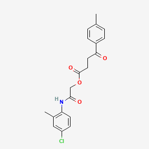 molecular formula C20H20ClNO4 B3757398 [(4-CHLORO-2-METHYLPHENYL)CARBAMOYL]METHYL 4-(4-METHYLPHENYL)-4-OXOBUTANOATE 