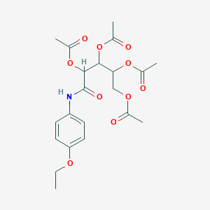 molecular formula C21H27NO10 B375741 2-(Acetyloxy)-1-[1,2-bis(acetyloxy)ethyl]-3-(4-ethoxyanilino)-3-oxopropyl acetate 