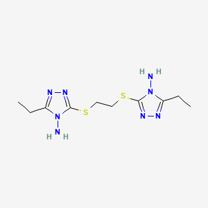 3-({2-[(4-amino-5-ethyl-4H-1,2,4-triazol-3-yl)sulfanyl]ethyl}sulfanyl)-5-ethyl-4H-1,2,4-triazol-4-amine