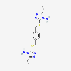 3,3'-[1,4-phenylenebis(methylenethio)]bis(5-ethyl-4H-1,2,4-triazol-4-amine)