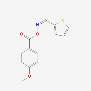 molecular formula C14H13NO3S B375743 1-(2-thienyl)ethanone O-(4-methoxybenzoyl)oxime 
