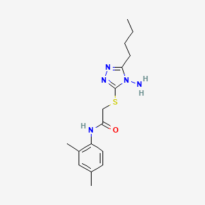 2-[(4-amino-5-butyl-1,2,4-triazol-3-yl)sulfanyl]-N-(2,4-dimethylphenyl)acetamide