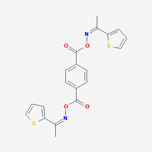 molecular formula C20H16N2O4S2 B375745 1-(2-thienyl)ethanone O-{4-[({[1-(2-thienyl)ethylidene]amino}oxy)carbonyl]benzoyl}oxime 