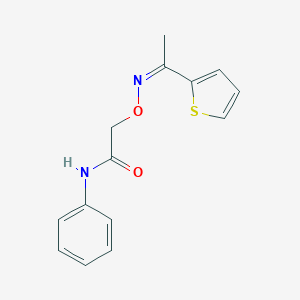 molecular formula C14H14N2O2S B375748 N-phenyl-2-({[1-(2-thienyl)ethylidene]amino}oxy)acetamide 