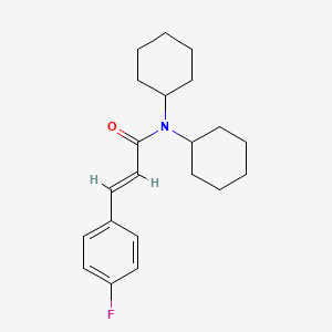 (2E)-N,N-dicyclohexyl-3-(4-fluorophenyl)prop-2-enamide