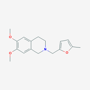 molecular formula C17H21NO3 B375749 6,7-dimethoxy-2-[(5-methylfuran-2-yl)methyl]-3,4-dihydro-1H-isoquinoline CAS No. 132242-33-2