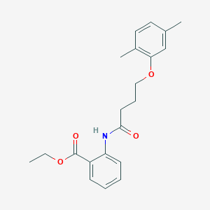 ethyl 2-{[4-(2,5-dimethylphenoxy)butanoyl]amino}benzoate