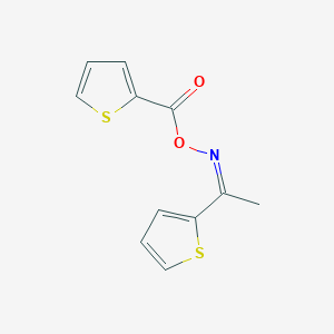 molecular formula C11H9NO2S2 B375750 1-(2-thienyl)ethanone O-(2-thienylcarbonyl)oxime 