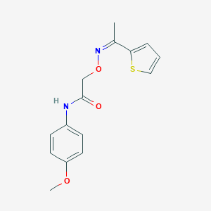 N-(4-methoxyphenyl)-2-({[1-(2-thienyl)ethylidene]amino}oxy)acetamide