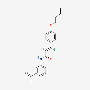 (E)-N-(3-acetylphenyl)-3-(4-butoxyphenyl)acrylamide