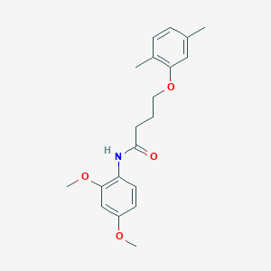 molecular formula C20H25NO4 B3757527 N-(2,4-dimethoxyphenyl)-4-(2,5-dimethylphenoxy)butanamide 