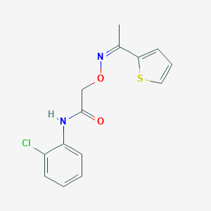 N-(2-chlorophenyl)-2-({[1-(2-thienyl)ethylidene]amino}oxy)acetamide